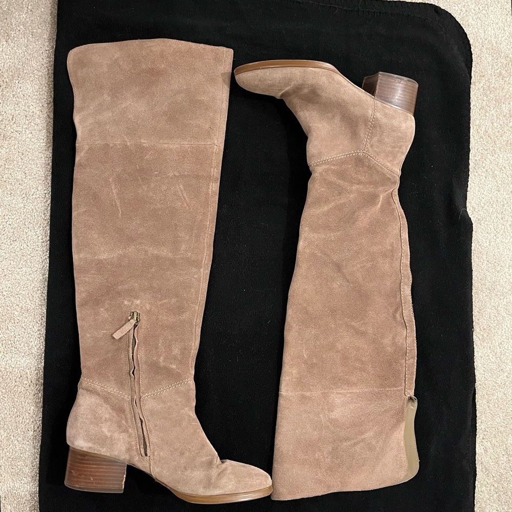 BP Taupe Suede Over the Knee Boots